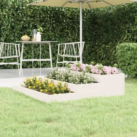 Solid white pine wood planter 107x107x27 cm by vidaXL, Pots and planters - Ref: Foro24-823914, Price: 56,43 €, Discount: %