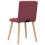Sillas de comedor 6 unidades tela rojo tinto