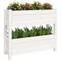 Solid white pine wood planter 77x25x66 cm by vidaXL, Pots and planters - Ref: Foro24-823942, Price: 64,25 €, Discount: %