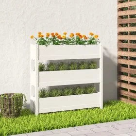 Solid white pine wood planter 112x25x104.5 cm by vidaXL, Pots and planters - Ref: Foro24-823921, Price: 121,57 €, Discount: %