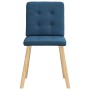 Sillas de comedor 6 unidades tela azul