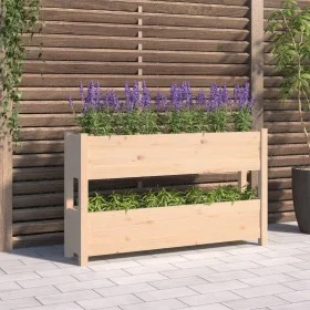 Solid pine wood planter 112x25x66 cm by vidaXL, Pots and planters - Ref: Foro24-823927, Price: 68,35 €, Discount: %