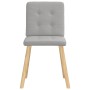 Sillas de comedor 6 uds tela gris nube