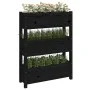 Solid black pine wood planter 77x25x104.5 cm by vidaXL, Pots and planters - Ref: Foro24-823938, Price: 97,57 €, Discount: %