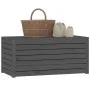 Garden trunk solid gray pine wood 101x50.5x46.5 cm by vidaXL, Outdoor storage boxes - Ref: Foro24-823950, Price: 98,13 €, Dis...