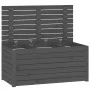 Garden trunk solid gray pine wood 101x50.5x46.5 cm by vidaXL, Outdoor storage boxes - Ref: Foro24-823950, Price: 98,13 €, Dis...