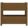 Honigbrauner Pflanzkasten aus massivem Kiefernholz, 77 x 25 x 66 cm von vidaXL, Töpfe und Pflanzgefäße - Ref: Foro24-823944, ...