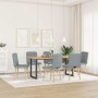 Sillas de comedor 6 unidades de tela gris claro