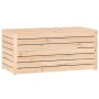 Baúl de jardín madera maciza de pino 101x50,5x46,5 cm