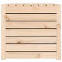 Baúl de jardín madera maciza de pino 101x50,5x46,5 cm