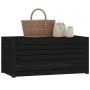 Garden trunk solid black pine wood 101x50.5x46.5 cm by vidaXL, Outdoor storage boxes - Ref: Foro24-823952, Price: 98,05 €, Di...
