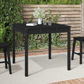 Solid black pine garden table 82.5x82.5x76 cm by vidaXL, Garden tables - Ref: Foro24-823966, Price: 65,04 €, Discount: %