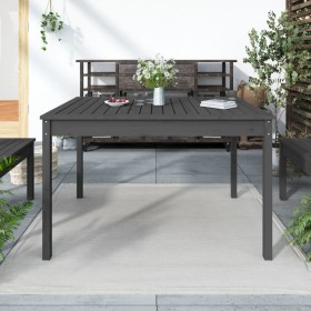 Mesa de jardín madera maciza pino gris 121x82,5x76 cm de vidaXL, Mesas de jardín - Ref: Foro24-823971, Precio: 130,92 €, Desc...
