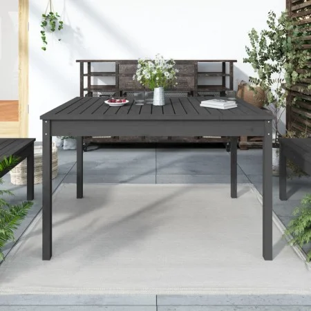 Gartentisch aus massivem, grauem Kiefernholz, 121 x 82,5 x 76 cm von vidaXL, Gartentische - Ref: Foro24-823971, Preis: 126,01...