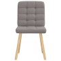 Sillas de comedor 6 unidades de tela gris taupe