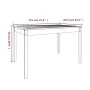 Gartentisch aus massivem, grauem Kiefernholz, 121 x 82,5 x 76 cm von vidaXL, Gartentische - Ref: Foro24-823971, Preis: 126,01...