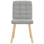 Sillas de comedor 6 uds tela gris nube