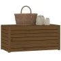 Gartenkoffer Kiefernholz massiv honigbraun 101x50,5x46,5 cm von vidaXL, Aufbewahrungsboxen für den Außenbereich - Ref: Foro24...