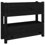 Jardinera de madera maciza de pino negro 77x25x66 cm de vidaXL, Maceteros y jardineras - Ref: Foro24-823945, Precio: 66,61 €,...