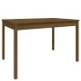 Solid pine wood garden table in honey brown color, 121x82.5x76 cm. by vidaXL, Garden tables - Ref: Foro24-823972, Price: 86,4...