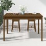 Solid pine wood garden table in honey brown color, 121x82.5x76 cm. by vidaXL, Garden tables - Ref: Foro24-823972, Price: 87,3...