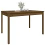Solid pine wood garden table in honey brown color, 121x82.5x76 cm. by vidaXL, Garden tables - Ref: Foro24-823972, Price: 86,4...