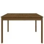 Solid pine wood garden table in honey brown color, 121x82.5x76 cm. by vidaXL, Garden tables - Ref: Foro24-823972, Price: 86,4...