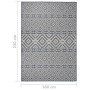 Blau gestreifter Flachgewebe-Außenteppich 160x230 cm von vidaXL, Teppiche - Ref: Foro24-340839, Preis: 57,40 €, Rabatt: %