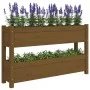 Solid pine wood planter in honey brown color, 112x25x66 cm by vidaXL, Pots and planters - Ref: Foro24-823930, Price: 85,31 €,...