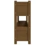 Solid pine wood planter in honey brown color, 112x25x66 cm by vidaXL, Pots and planters - Ref: Foro24-823930, Price: 85,31 €,...