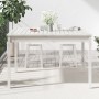 Gartentisch aus massivem Kiefernholz weiß 121x82,5x76 cm von vidaXL, Gartentische - Ref: Foro24-823970, Preis: 121,83 €, Raba...