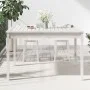 Solid white pine garden table 121x82.5x76 cm by vidaXL, Garden tables - Ref: Foro24-823970, Price: 120,03 €, Discount: %