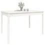 Solid white pine garden table 121x82.5x76 cm by vidaXL, Garden tables - Ref: Foro24-823970, Price: 120,03 €, Discount: %