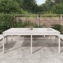 Gartentisch aus massivem weißem Kiefernholz 203,5 x 100 x 76 cm von vidaXL, Gartentische - Ref: Foro24-823984, Preis: 190,60 ...
