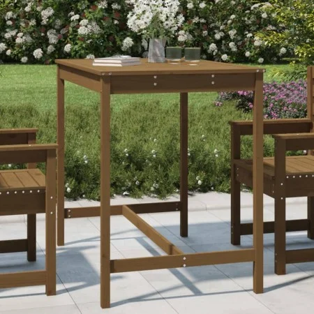 Mesa de jardín madera maciza pino marrón miel 121x82,5x110 cm de vidaXL, Mesas de jardín - Ref: Foro24-824091, Precio: 99,09 ...