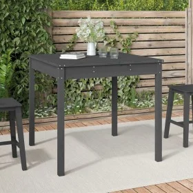 Solid pine gray garden table 82.5x82.5x76 cm by vidaXL, Garden tables - Ref: Foro24-823964, Price: 86,95 €, Discount: %