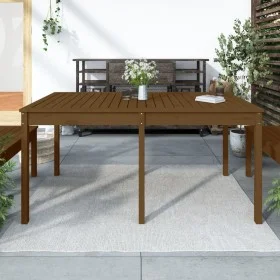 Gartentisch aus massivem Kiefernholz honigbraun 159,5x82,5x76 cm von vidaXL, Gartentische - Ref: Foro24-823979, Preis: 110,75...
