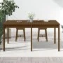 Solid pine wood garden table in honey brown, 159.5x82.5x76 cm. by vidaXL, Garden tables - Ref: Foro24-823979, Price: 110,75 €...