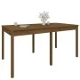 Solid pine wood garden table in honey brown, 159.5x82.5x76 cm. by vidaXL, Garden tables - Ref: Foro24-823979, Price: 110,75 €...