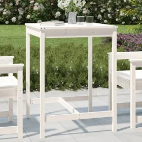 Gartentisch aus massivem weißem Kiefernholz 82,5x82,5x110 cm von vidaXL, Gartentische - Ref: Foro24-824082, Preis: 77,71 €, R...