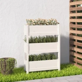 Solid white pine wood planter 77x25x104.5 cm by vidaXL, Pots and planters - Ref: Foro24-823935, Price: 91,60 €, Discount: %