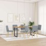 Sillas de comedor 6 unidades de tela gris claro