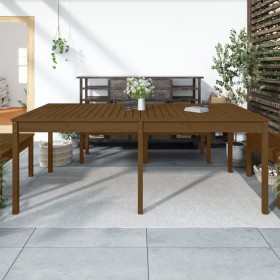 Mesa de jardín madera maciza pino marrón miel 203,5x100x76 cm de vidaXL, Mesas de jardín - Ref: Foro24-823986, Precio: 188,25...