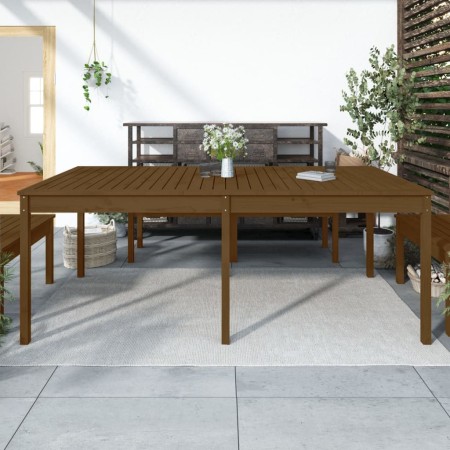 Mesa de jardín madera maciza pino marrón miel 203,5x100x76 cm de vidaXL, Mesas de jardín - Ref: Foro24-823986, Precio: 188,17 €