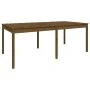 Mesa de jardín madera maciza pino marrón miel 203,5x100x76 cm de vidaXL, Mesas de jardín - Ref: Foro24-823986, Precio: 185,83...