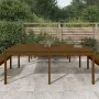 Mesa de jardín madera maciza pino marrón miel 203,5x100x76 cm de vidaXL, Mesas de jardín - Ref: Foro24-823986, Precio: 185,83...