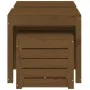 Garden box set 3 pieces solid pine wood gray brown honey by vidaXL, Outdoor storage boxes - Ref: Foro24-823958, Price: 134,72...