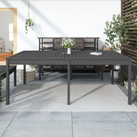 Mesa de jardín madera maciza de pino gris 203,5x100x76 cm