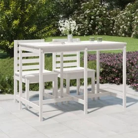 Gartentisch aus massivem weißem Kiefernholz 159,5 x 82,5 x 110 cm von vidaXL, Gartentische - Ref: Foro24-824096, Preis: 127,1...