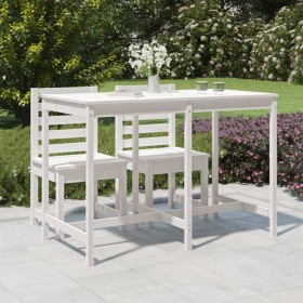 Mesa de jardín madera maciza pino blanco 159,5x82,5x110 cm de vidaXL, Mesas de jardín - Ref: Foro24-824096, Precio: 128,32 €,...